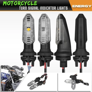kit c/ 4 Pisca Seta para Moto Universal Modelo Esportivo LED CB 250f Twister Cb 300,Bros,Xre 300,125