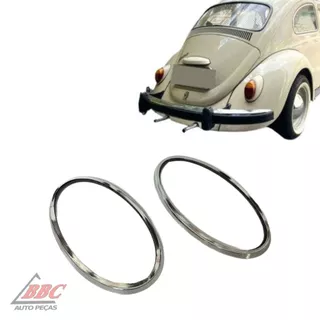 Par Aro Cromado Lanterna Traseira Fusca 1200 1300