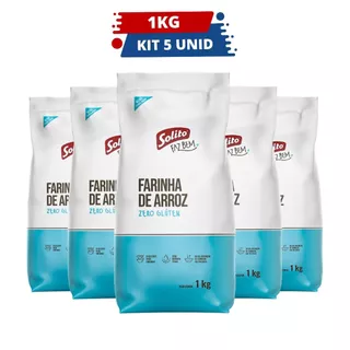 Farinha de Arroz Sem Glúten 5 Unid. Solito 1 Kg