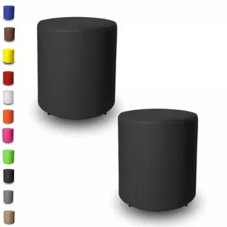 Kit 2 Puff Banqueta Redonda Decorativo Sala de Jogos Eventos