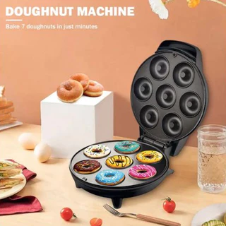 Mini Maquina De Donuts Café Da Manhã Capacidade Para 7 Mini Rosquinha Elétrica