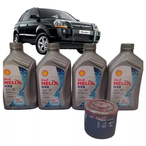 Kit troca óleo * Shell 5w30 Tucson Ix35 Creta i30 Elantra Motor 2.0 ...
