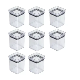 Conjunto Porta Condimentos Tempero 8 Peças Mini Pote Hermético P/ Cozinha