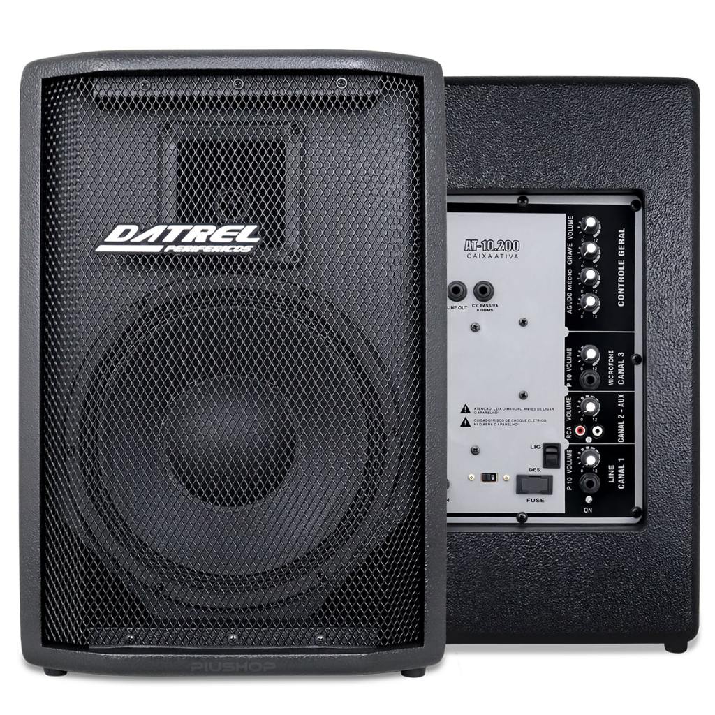 Caixa De Som Amplificada 10pol 200w Rms Profissional Datrel | Shopee Brasil