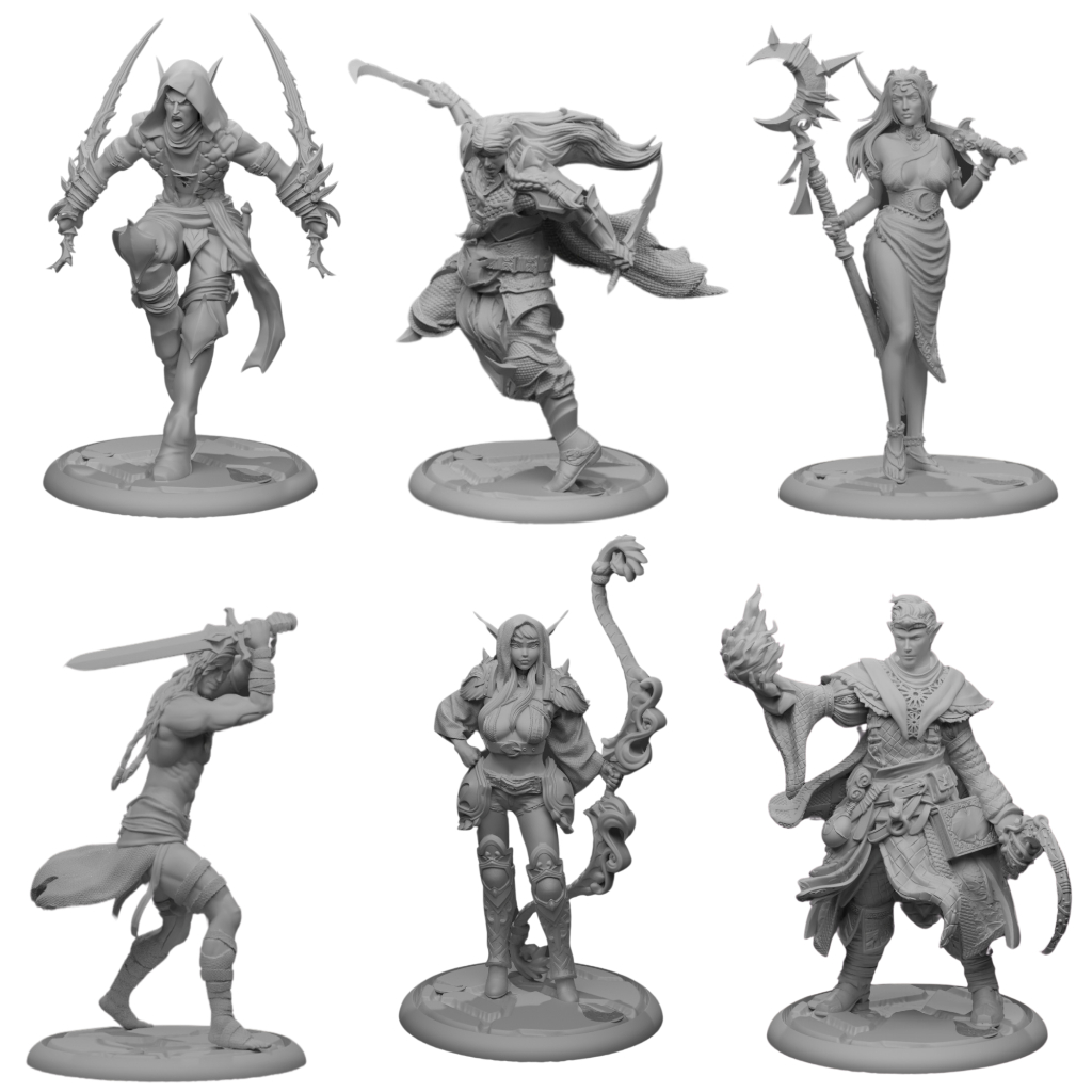 Miniaturas Elfos Rpg Dungeons and Dragons Tabuleiro Action Figure D&d ...