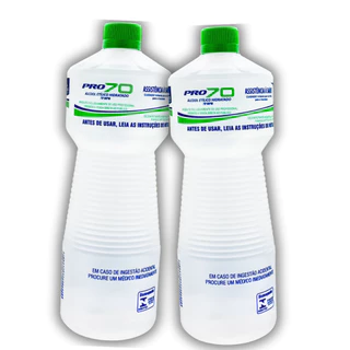 2 Álcool 70% Líquido 1 L Bacteria Limpeza Profissional Geral Desinfetante Limpa em Geral