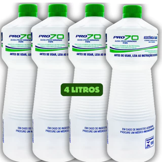 Alcool 70% Líquido 4 Litros Etílico Hidratado Bactericida