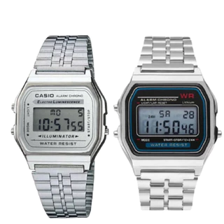 Relógio Unissex Retro Tipo Casio WR Vintage Digital Alarme Cronometro Alta Qualidade Homens Mulheres