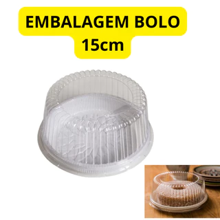 embalagem plástica descartável bolo redondo baby 15cm bipack Bp-35 alta