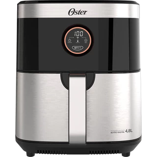 Fritadeira Elétrica Air Fryer Oster Black&Inox Digital 4,8L OFRT660