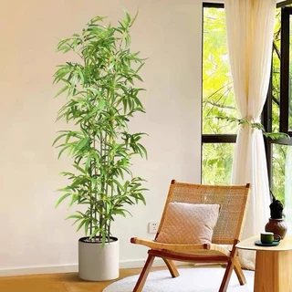 KIT 10 Planta 100cm Artificial Galho Haste de Bambu da sorte Toque Real
