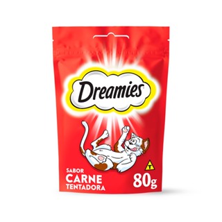 Petisco Dreamies Sabor Carne Tentadora para Gatos Adultos - 80g em Oferta na Shopee