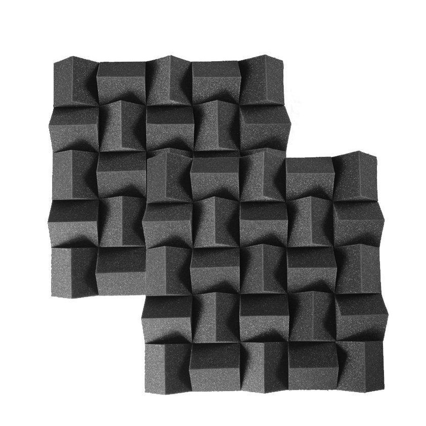 Espuma Acústica Difusor Alpha - 60mm - Cinza - 12 Placa