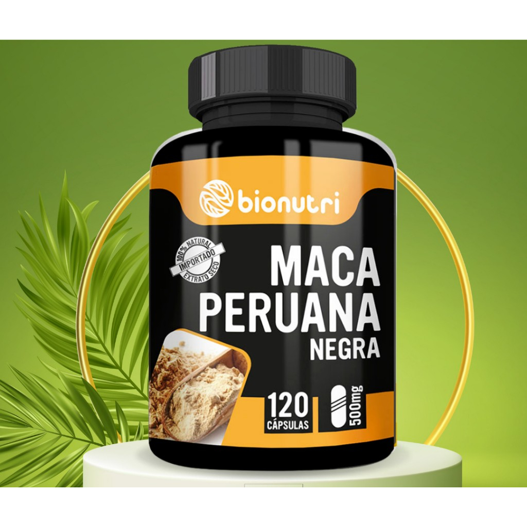 Bionutri Maca Peruana Negra 120 Cápsulas 500mg Original | Shopee Brasil