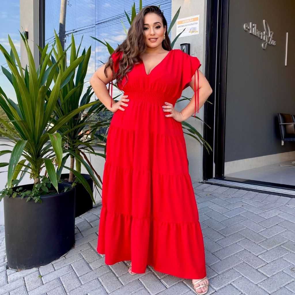 Vestido Longo de Malha Plus Size na Black Friday 2025 | BuscaProdutos