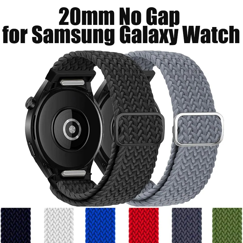 Pulseira para Samsung Galaxy Watch 6 5 4 40mm 44mm Classic 42mm 46mm 43mm 47mm 5 Pro 45mm Nylon Braided