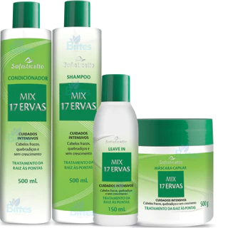 KIT CAPILAR 17 MIX DE ERVAS SOFISTICATTO COSMÉTICOS CUIDADO INTENSIVO