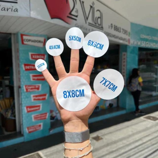 500 Adesivos Personalizados em Vinil 3x3 4x4 5x5 6x6 7x7 Etc - Etiqueta Personalizada Promocional