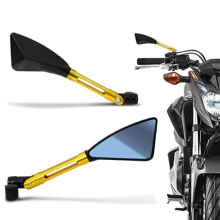 Retrovisor Tipo Rizoma Aluminio Universal Titan Cb300 Xre Biz Fazer 160 150 125 Cb300 promoção