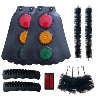 Kit Para Bicicleta Antiga Com Apara Barro+refletor+manopla+limpa cubo+limpa Aro