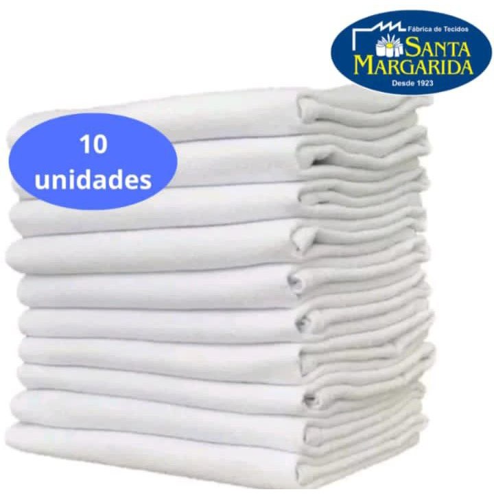 Pano De Prato com 10 Liso Grande Grosso Branco Santa Margarida Legitimo Oferta De Fabrica