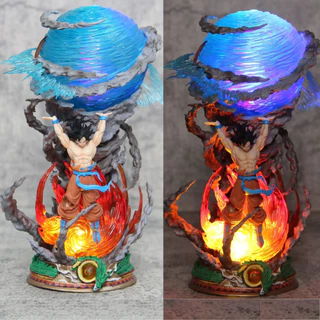 Goku Geikdama Diorama 25cm com Iluminação LED Action Figure Colecionavel Dragonball Z Dragon ball gt Boneco Decoração Geek Quarto Anime