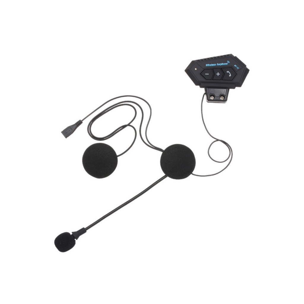 Fone Ouvido Capacete Moto Bluetooth S/ Fio Viva Voz Motoboy Modelo BT-12