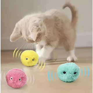 Brinquedo Para Gato Bola Pelúcia Interativo Com Som E Catnip