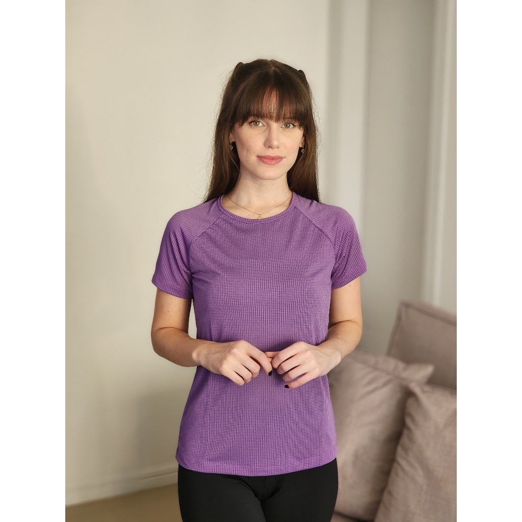 Camiseta DryFit Raglan Feminina Treino Academia Fresca | Shopee Brasil