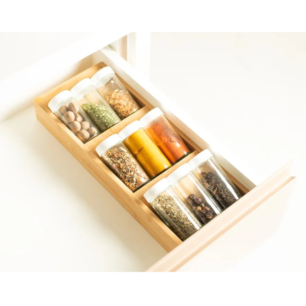 ORGANIZADOR DE TEMPEROS 10 PEÇAS KEEP BAMBU - OU - COB1500BMB