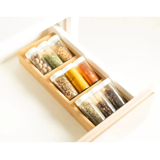 ORGANIZADOR DE TEMPEROS 10 PEÇAS KEEP BAMBU - OU - COB1500BMB