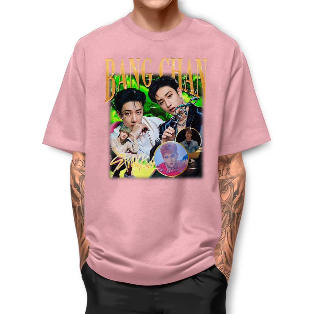 Camiseta Bang Chan Pop Camisa Basica Algodao Manga Curta BJ1