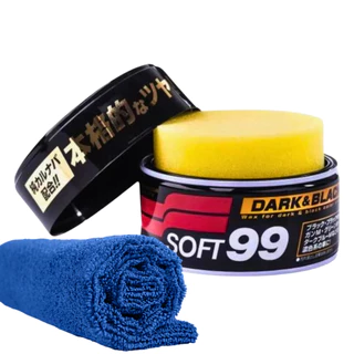 Cera Dark e Black Soft99 300g Carros Escuros Preto Cinza Carnauba Premium
