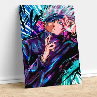 Placa Decorativa MDF Grande Jujutsu Kaisen Gojou Satoru Itadori Quadro Decoração Parede