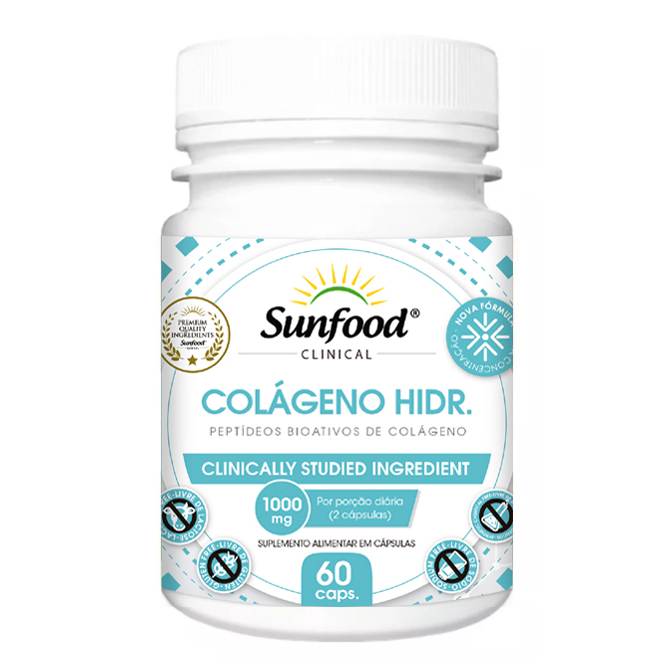 Colágeno Hidrolisado Verisol 1000mg 60caps Sunfood Clinical