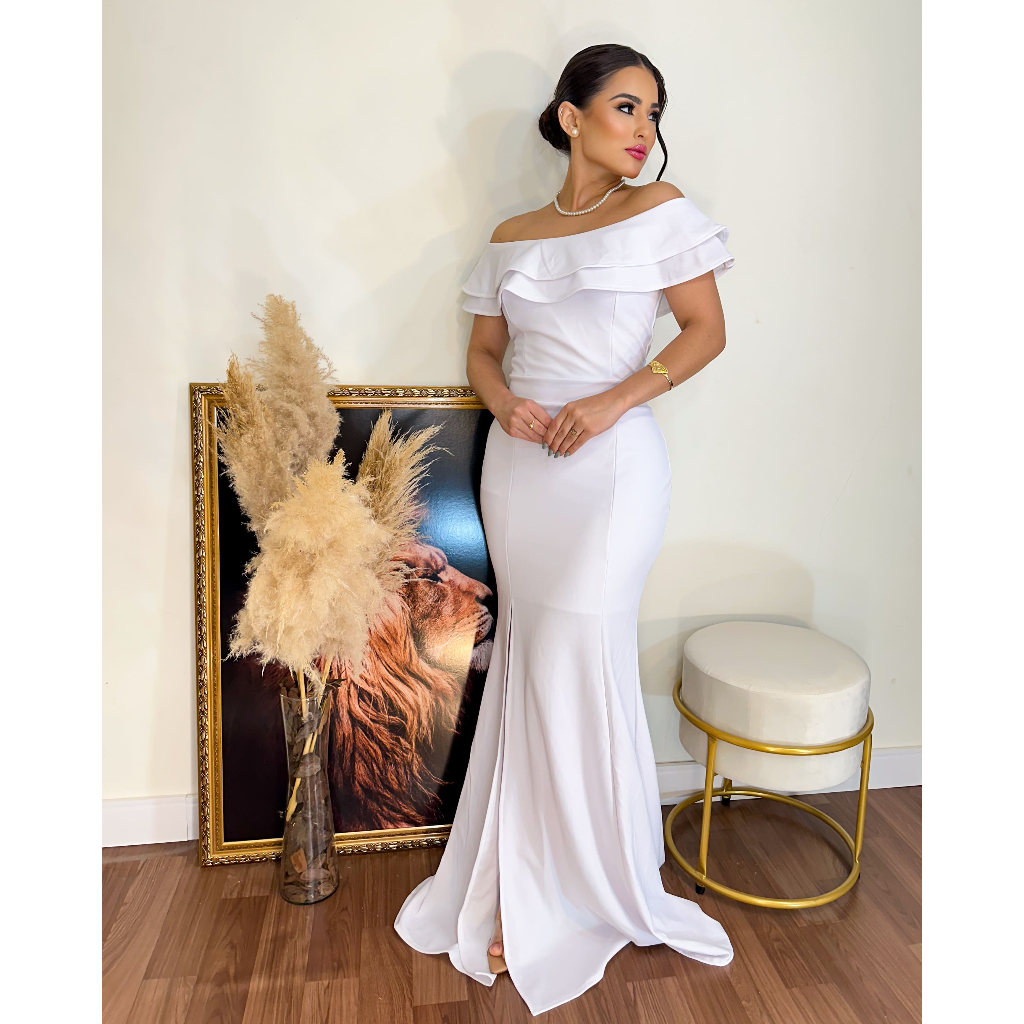 Vestido De Noiva Semi Sereia Ombro A Ombro Vestido Noiva Sereia