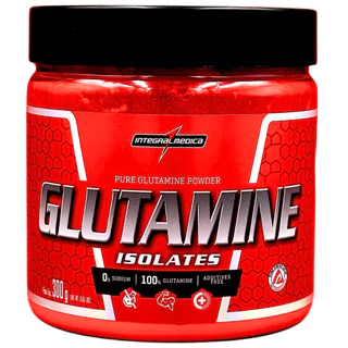 Glutamina Isolados Suplemento Glutamine Em Pote De 300g Sabor Neutro