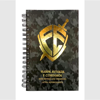Harpa Avivada e Corinhos| Wire-O | Letra Hipergigante | Escudo Camuflada