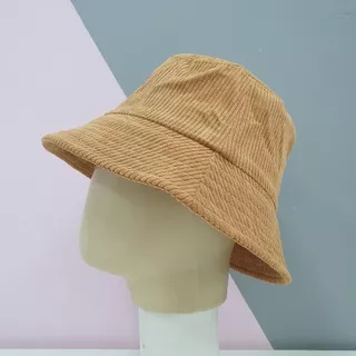 Chapéu Bucket Adulto Veludo Textura Regulagem Unissex Moda