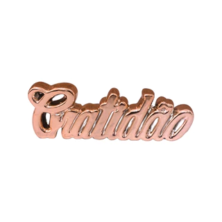 Palavra Decorativa Gratidão em Cerâmica Brilhante - Enfeite Decorativo - Sala de Estar