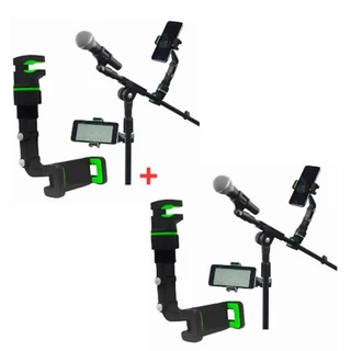 suporte para celular pedestal musico ler cifras universal 360 graus ,bateria ,violão , mesas gamer