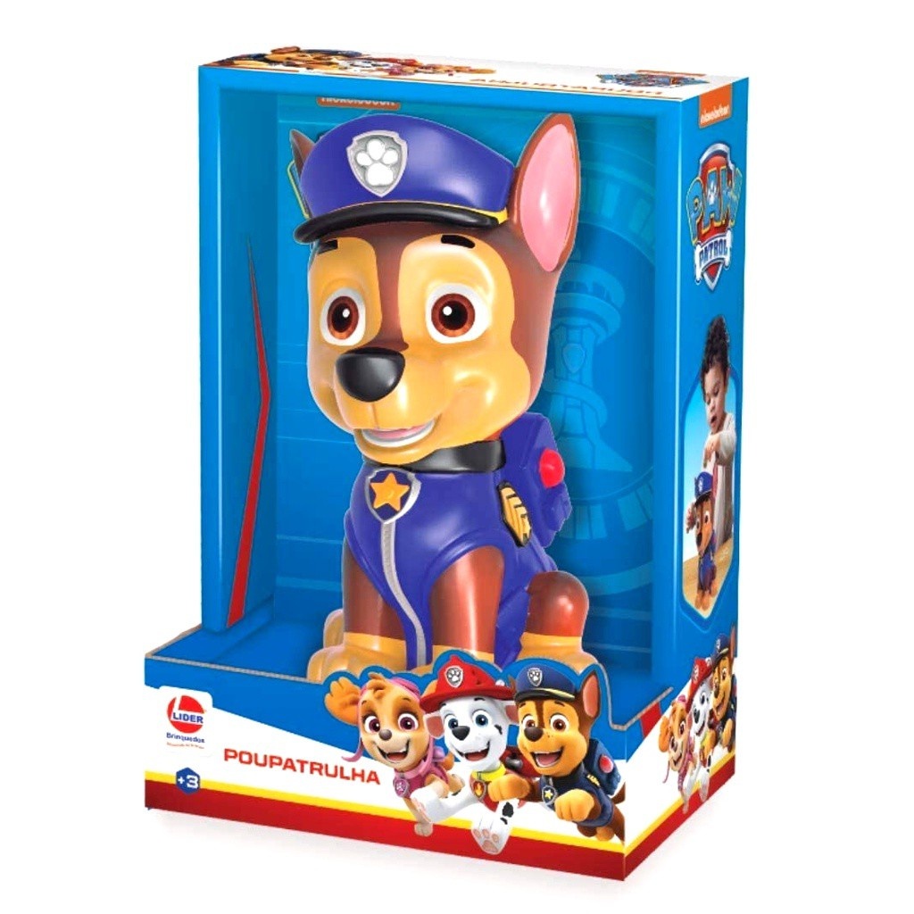 Boneco Cofre Chase Patrulha Canina Original Lider Brinquedos | Shopee ...