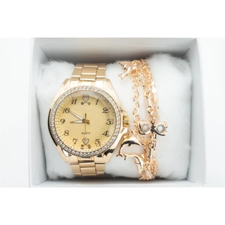 Relógio Feminino Relógio a Prova d água + Pulseira sortido a Pronta Entrega *