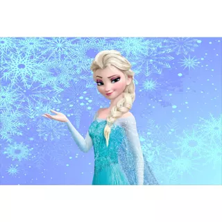 Painel de Festa em Lona Tema Elsa Frozen