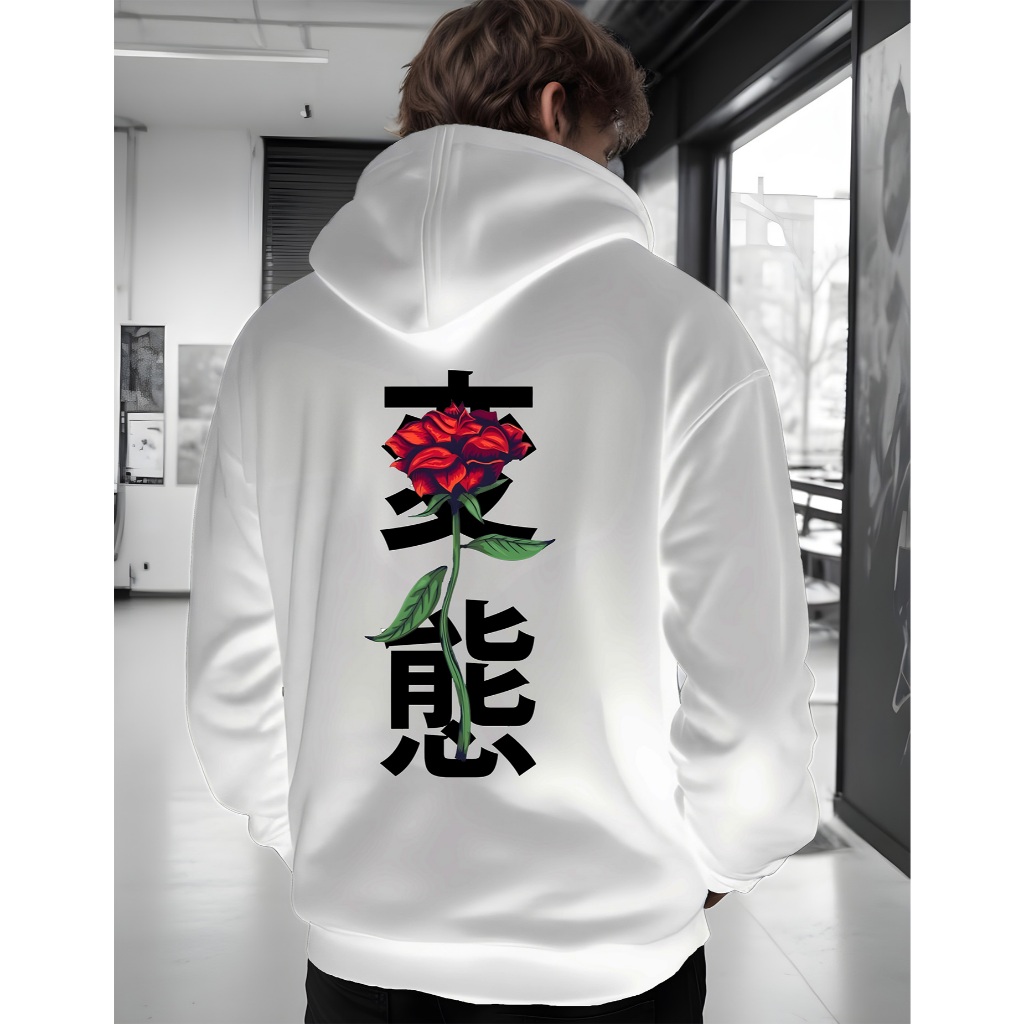 Blusa de Fio PREMIUM Hentai Rosas Japonesas Diverse Estilo Street Wear