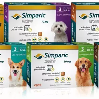Kit 3 Tablete Simp mata pulgas e carrapatos para caes de 10 a 20 kg - envio imediatos