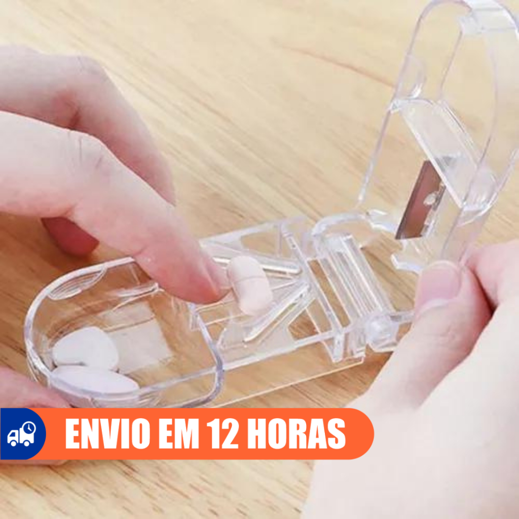 Cortador De Comprimidos e Porta Medicamentos