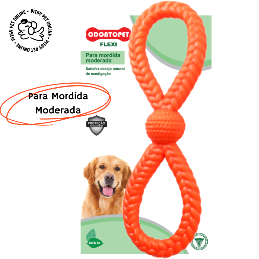 Brinquedo para Cachorro Super Resistente Odontopet Argola Dupla 22kg