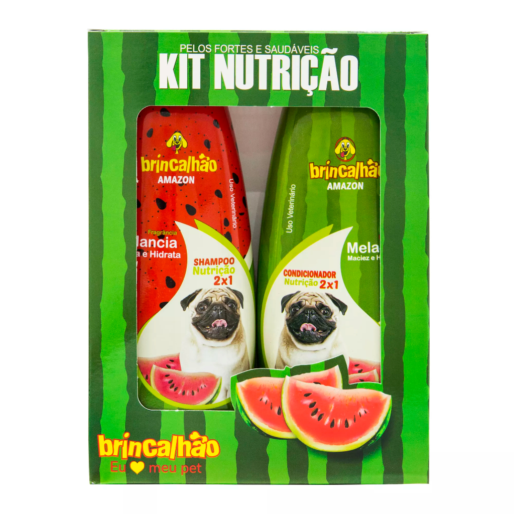 Foto de Kit Perigot Shampoo E Condicionador Melancia + Máscara Morango 500ml - Para Cães E Gatos