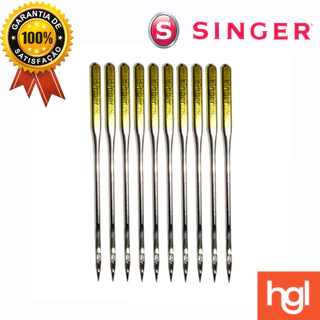 Agulha Singer p/ Máquina de Costura Caseira, Pretinha e Doméstica - 10 Unidades